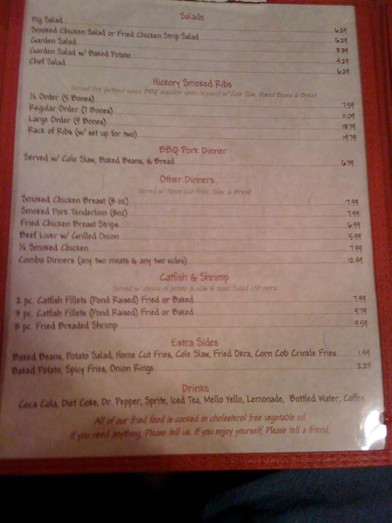 Rib Shack Menu, Menu for Rib Shack, Corinth, Corinth Urbanspoon/Zomato