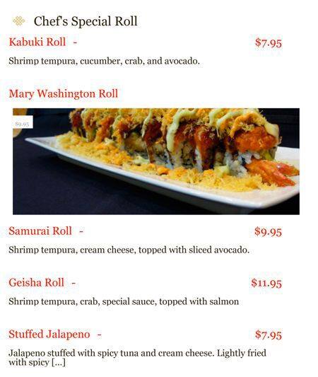 Kobe Japanese Steak & Seafood House Fredericksburg Menu Menu at Otani Japanese Steak and Seafood House restaurant, Fredericksburg