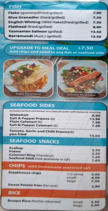 The Beachhouse Seafood Diner Menu Urbanspoonzomato