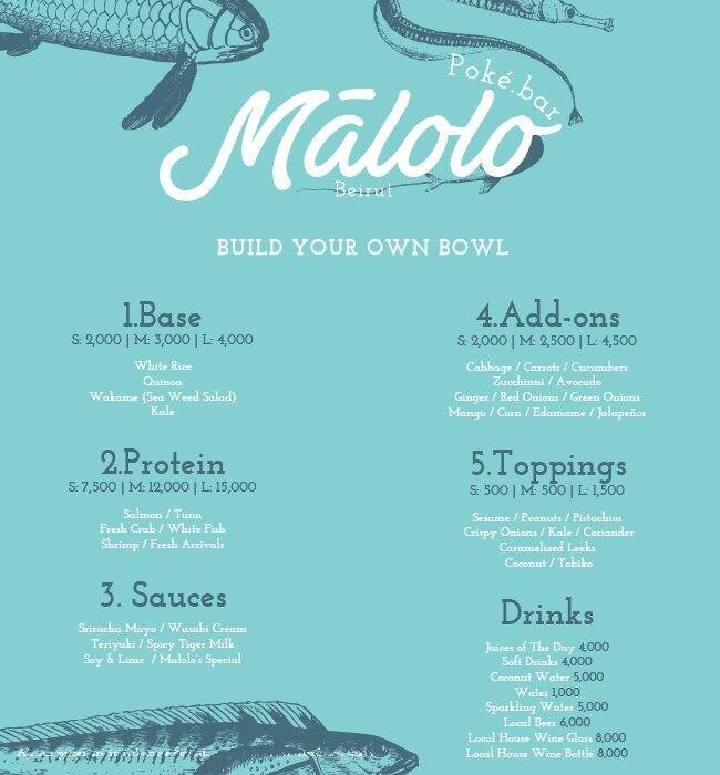 Malolo Menu, Menu for Malolo, Gemmayze, Beirut District Zomato Lebanon