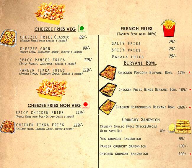 Hi Fry menu