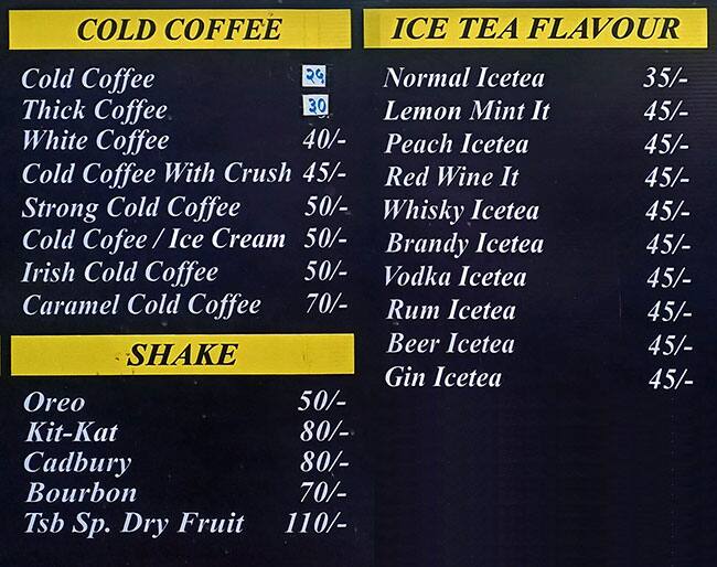 Menu of The Chai Bar & Cafe, Sadashiv Peth, Pune