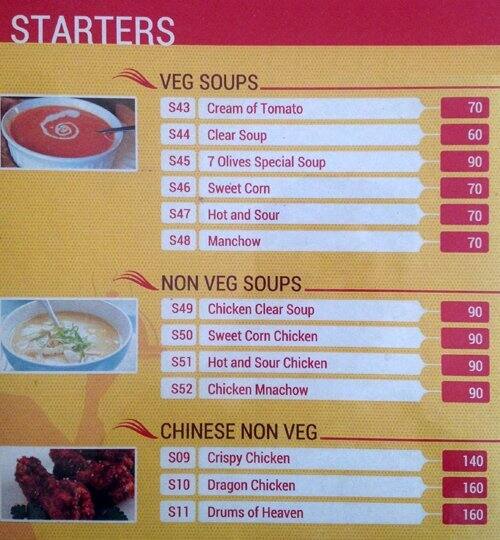 7 Olives Grill Restaurant Menu Zomato