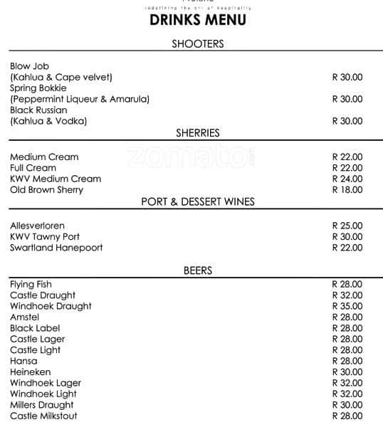 Menu de Morning Star Express Hotel