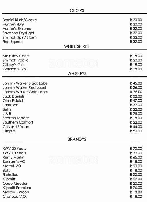 Menu de Morning Star Express Hotel