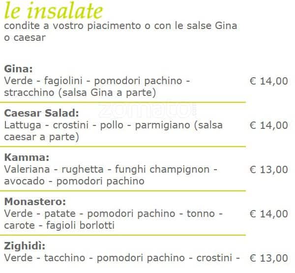 Menu di GiNa 