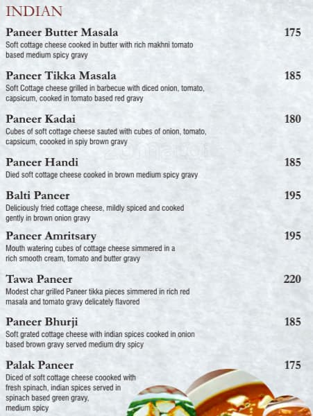 9 Spices menu