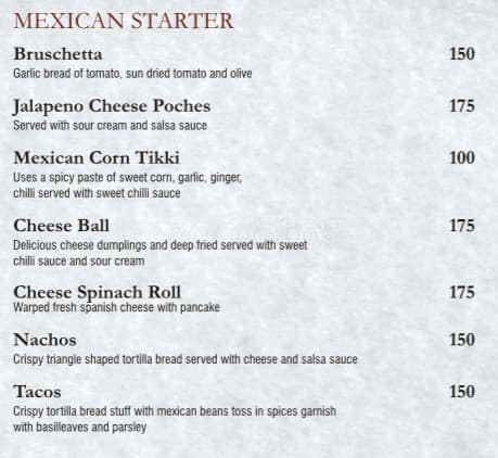 9 Spices menu