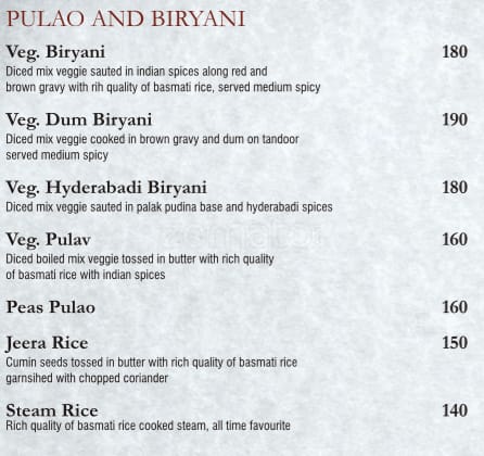 9 Spices menu