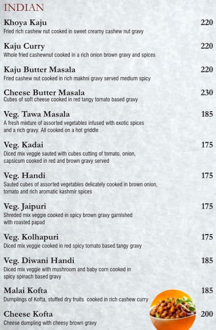 9 Spices menu