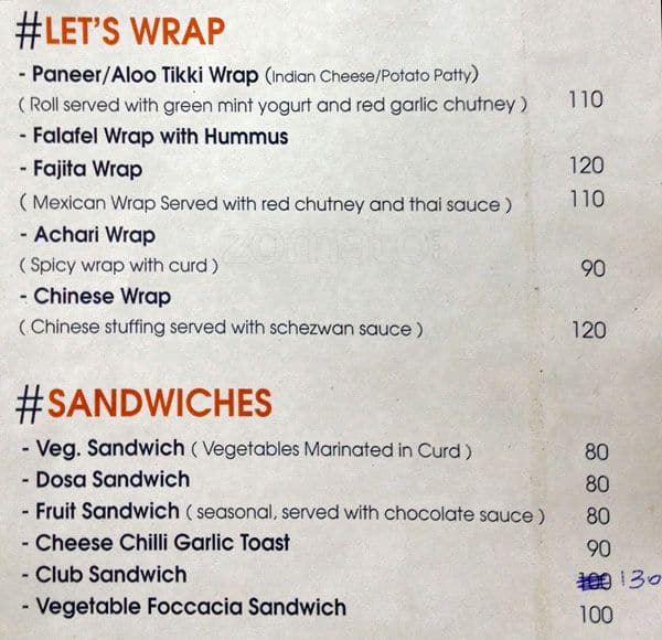 Menu at Believe Cafe & Restaurant, Udaipur, near jagannath temple