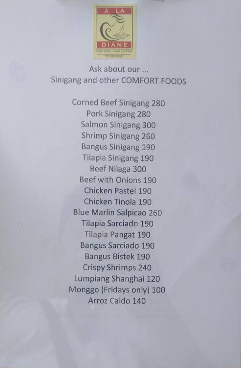 ala menu