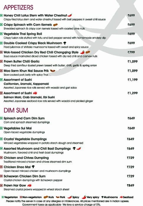 Menu At House Of Soy Radisson Blu Faridabad 6035