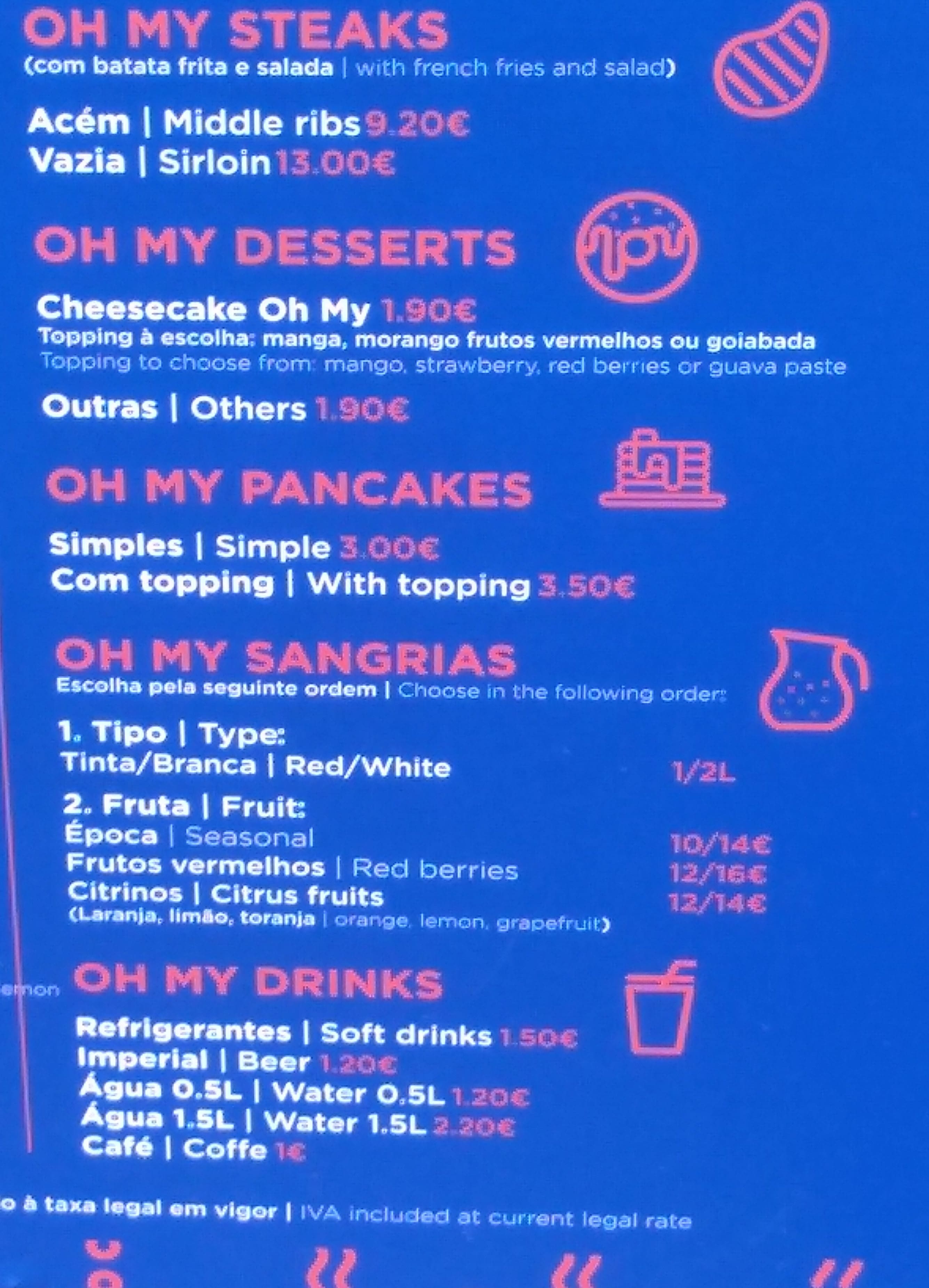 Oh My Menu Menu De Oh My Ericeira Lisboa Zomato Portugal