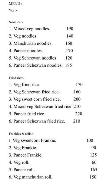 TFC tollywood food court menu