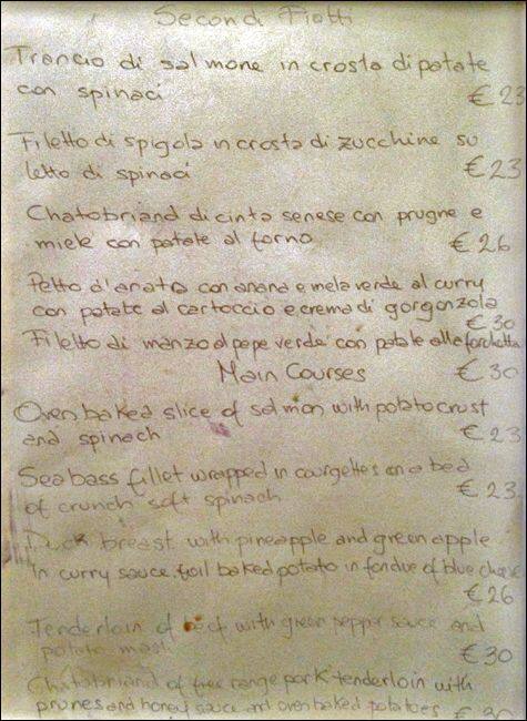Menu di The Library 