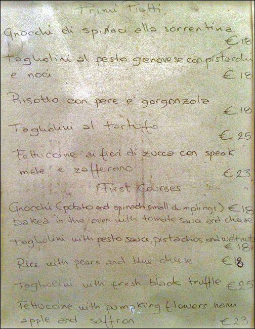 Menu di The Library 