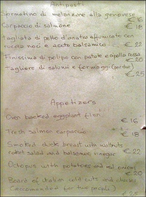 Menu di The Library 