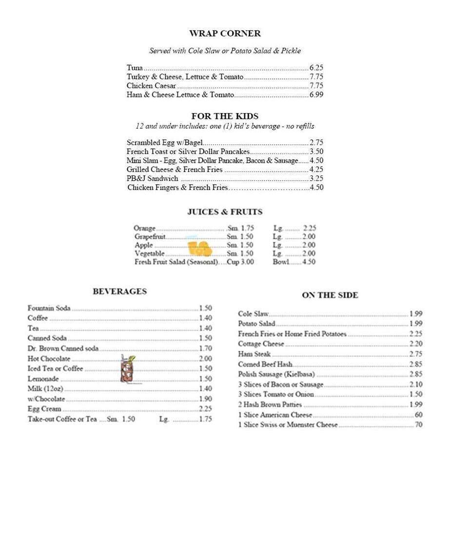 Menu at Bagel Hut restaurant, Coconut Creek