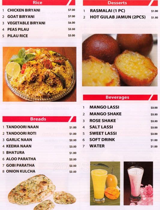 Menu at Tandoori Dhaba restaurant, Brampton, 11650 Williams Parkway
