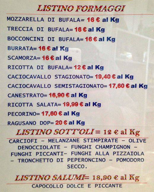 Menu di I Due Compari 