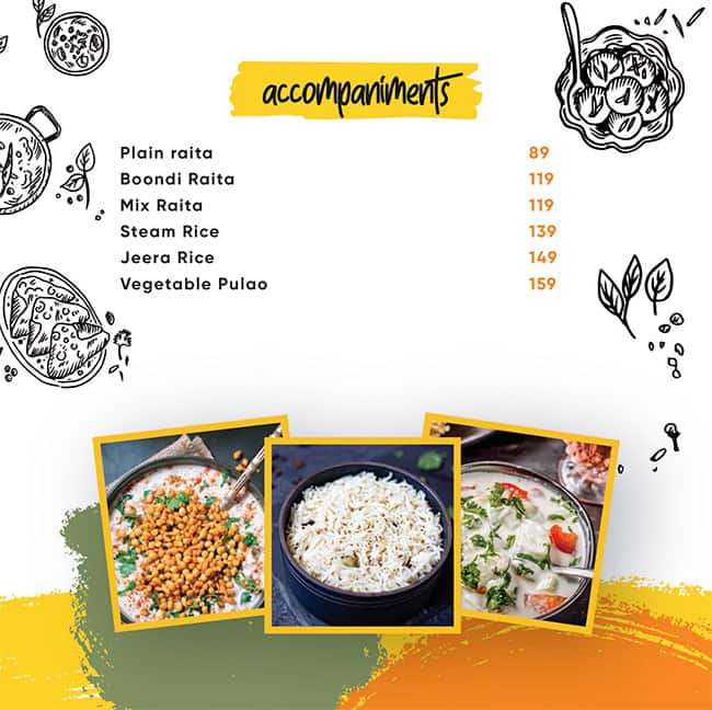 Dana Paani menu