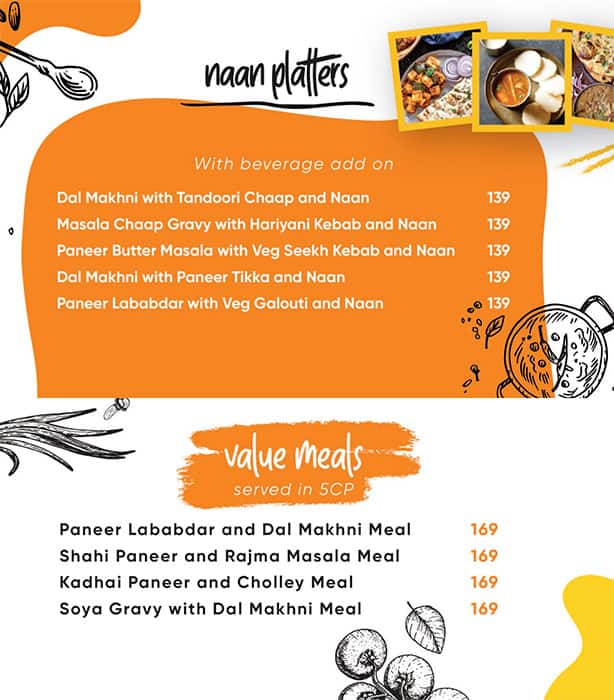 Dana Paani menu