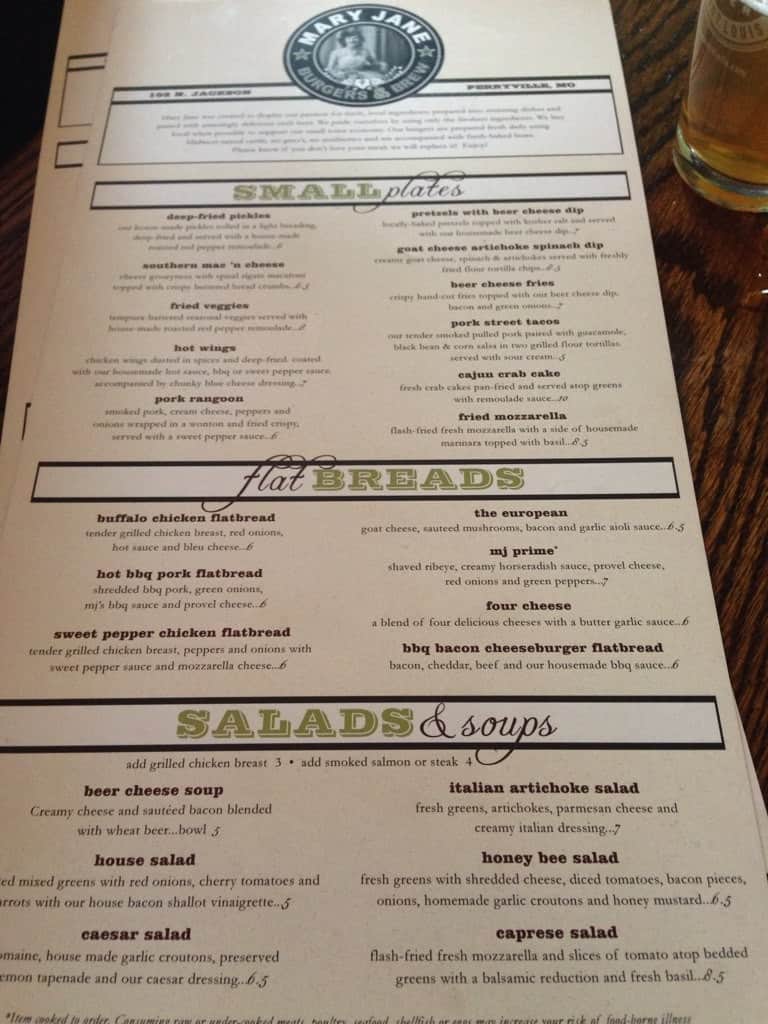 Mary Jane Burgers & Brew Menu Urbanspoon/Zomato