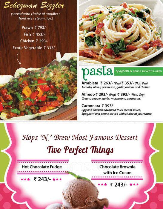 Menu at Hops n Brew, Gurugram