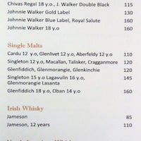 The Lounge Four Seasons Hotel Sultanahmet Menu