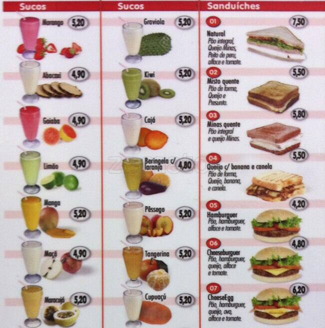 Lanchonete Tic Tac cardápio
