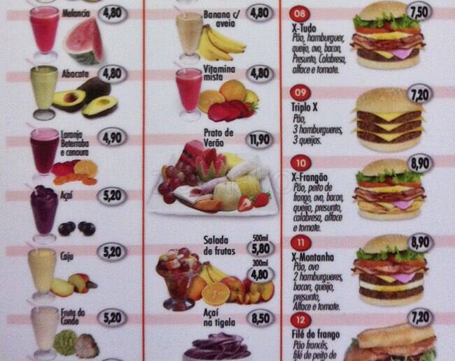Lanchonete Tic Tac cardápio