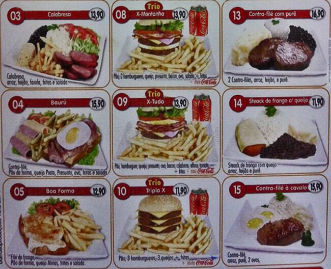 Lanchonete Tic Tac cardápio