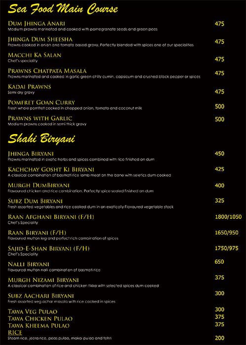 Silver Salt Menu Menu For Silver Salt Banjara Hills Hyderabad