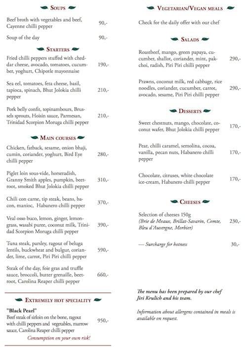 Carta de Chilli Point