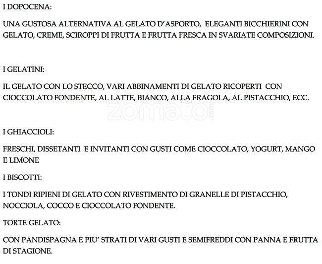 Menu di Cuordigelato 
