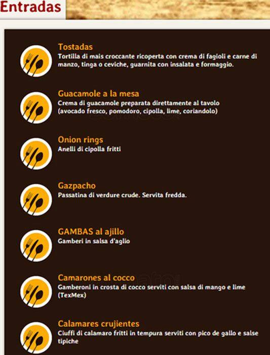 Menu di Los Cabos 