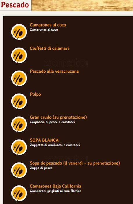 Menu di Los Cabos 