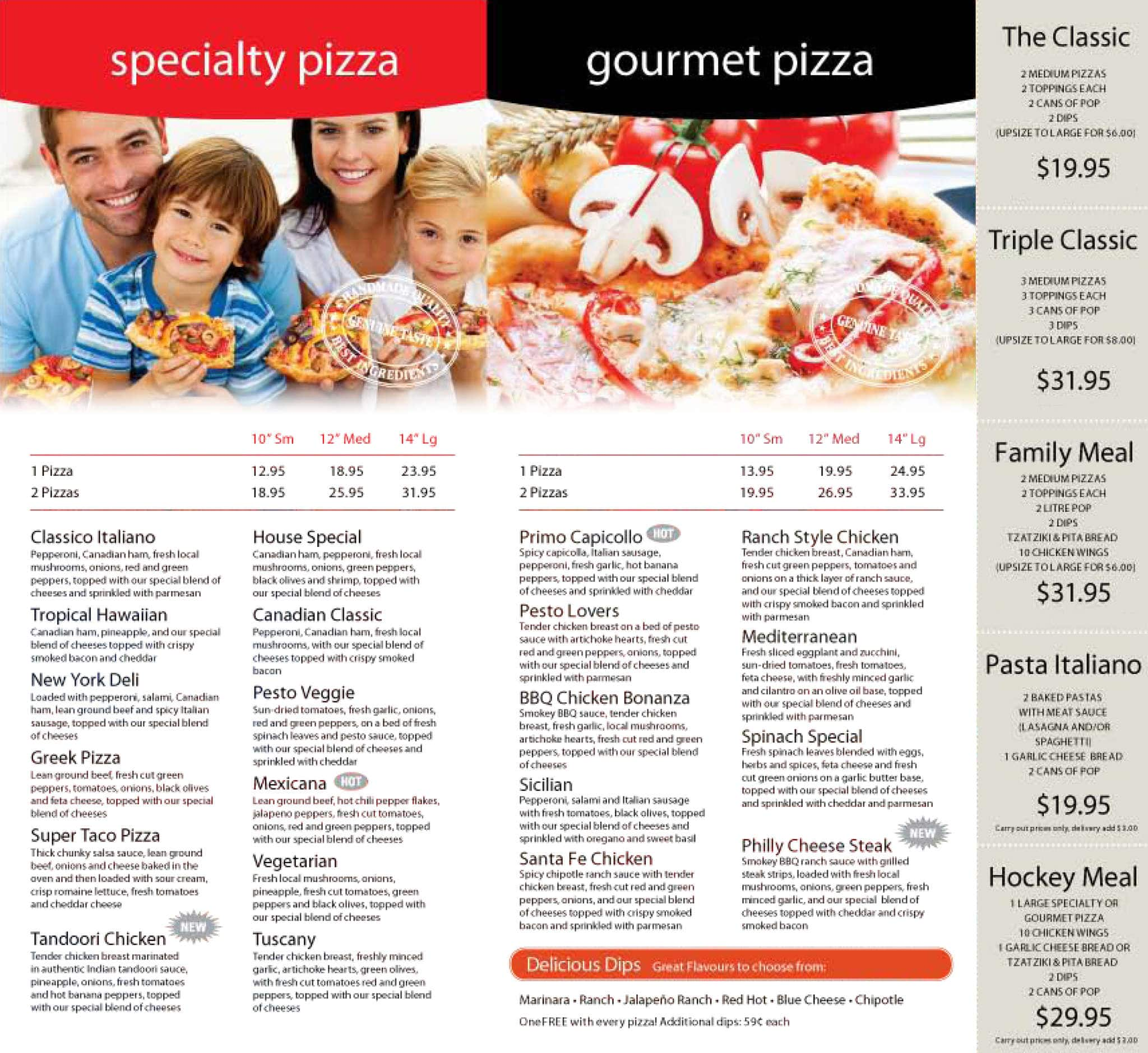 Sarpino S Pizzeria Saanich Menu