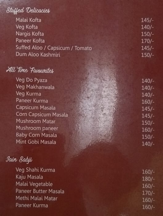 Gokul Veg menu