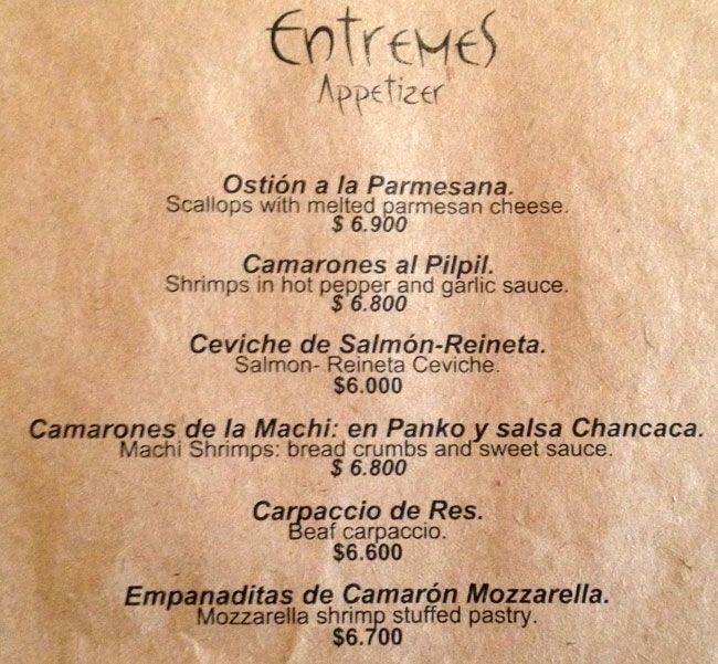 Rústico Menu,Menú para Rústico, San Miguel, Santiago Zomato Chile