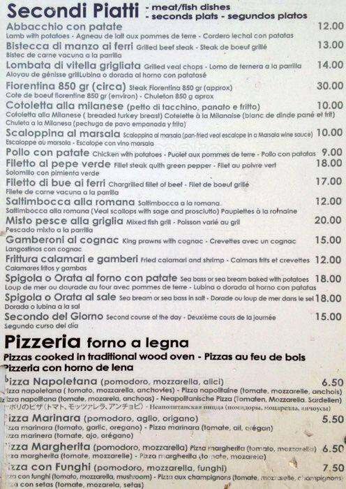 Menu di Francesco 1° Ristorante 