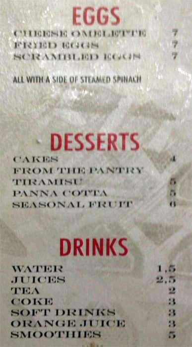 Menu di The Corner Bistreet 