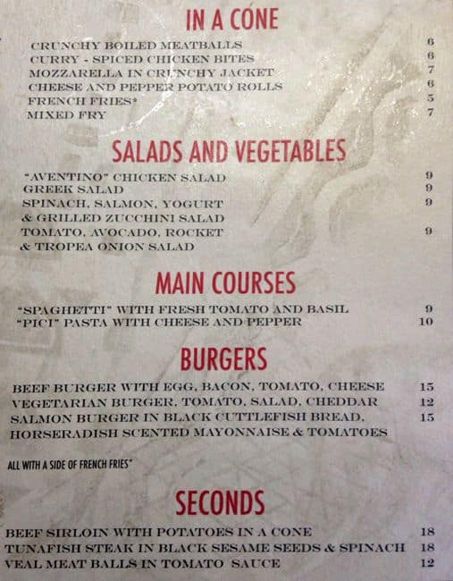 Menu di The Corner Bistreet 