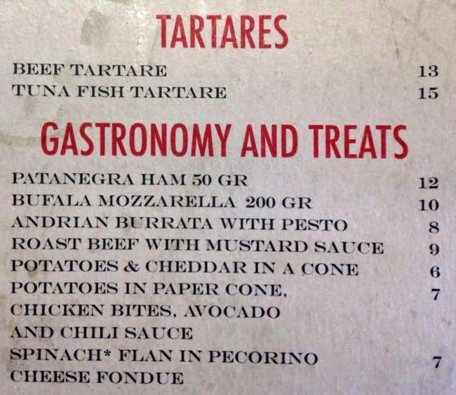 Menu di The Corner Bistreet 