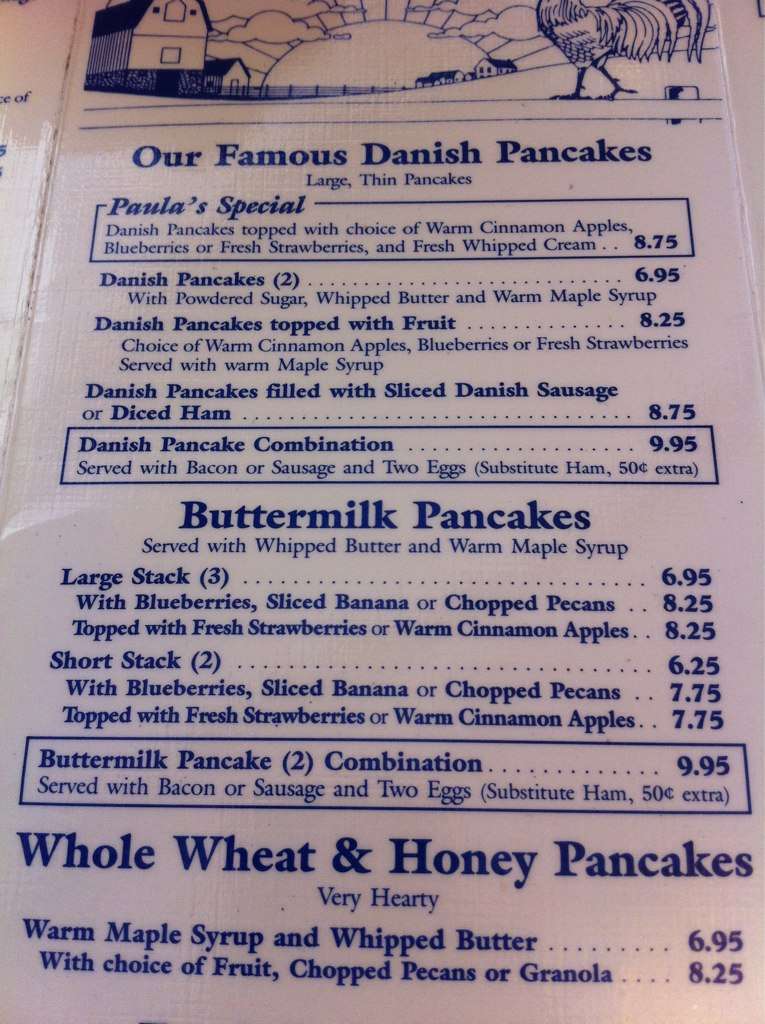 Paula's Pancake House Menu Urbanspoon/Zomato