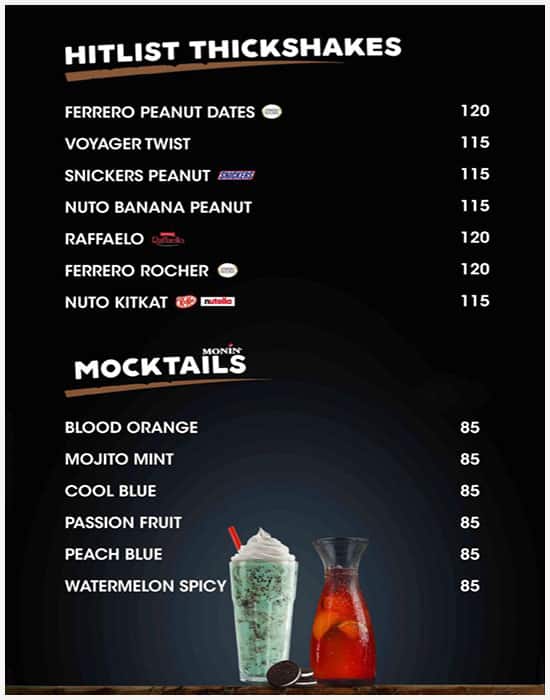 Menu of Olive Street Food Cafe, BTM, Bangalore