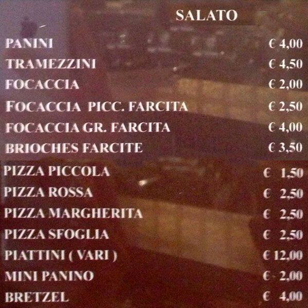 Menu di Leonardo 