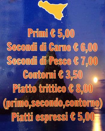 Menu di I Siciliani 