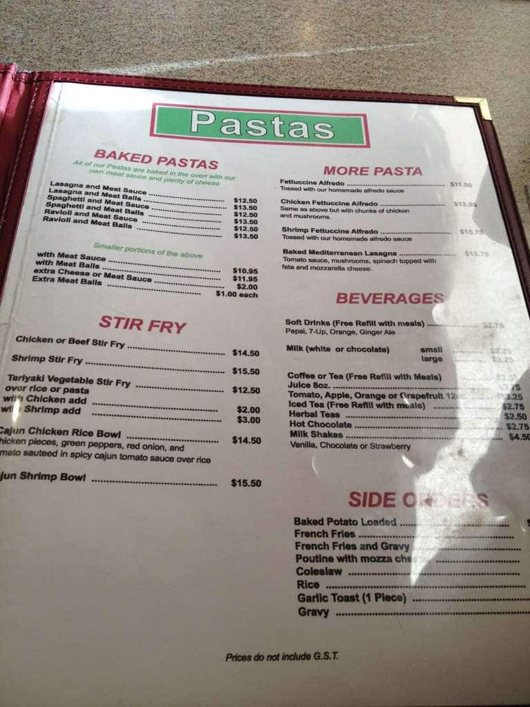 Flamingo menu
